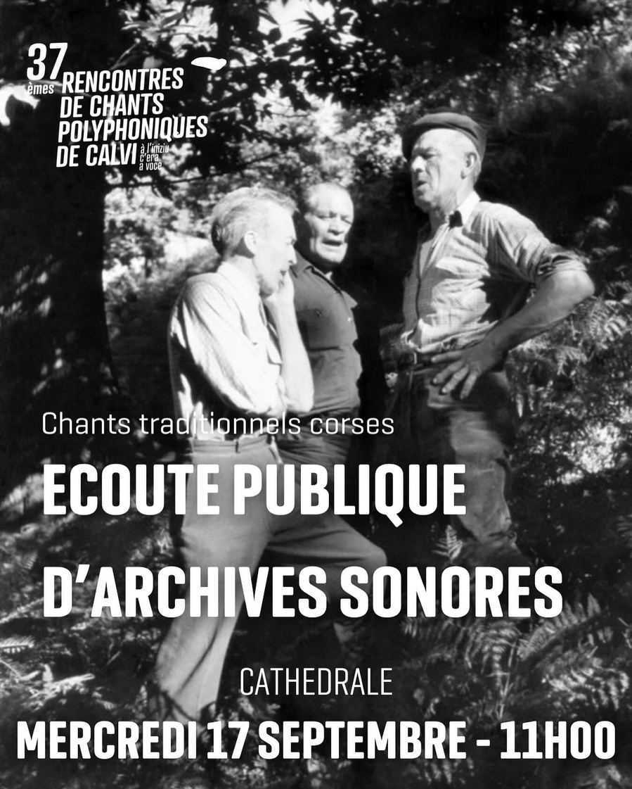 Arrière-plan pour 37èmes Rencontres de Chants Polyphoniques de Calvi / Séance d’écoute publique d’archives sonores - Cathédrale