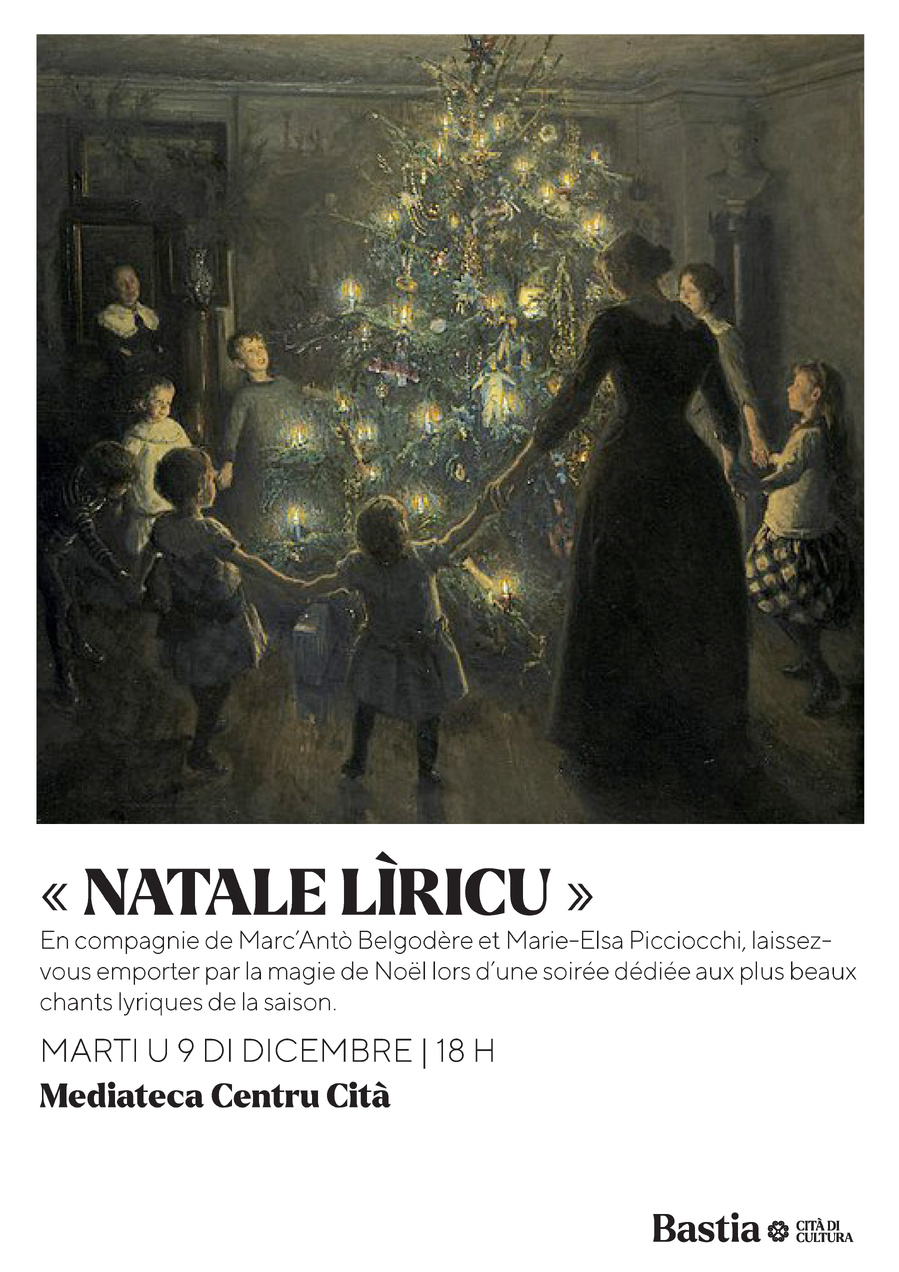 Arrière-plan pour "Natale liricu" avec Marc'Antò Belgodère et Marie-Elsa Picciocchi - Mediateca Centru Cità