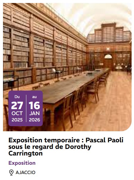 Arrière-plan pour Exposition temporaire : Pascal Paoli sous le regard de Dorothy Carrington - Bibliothèque Patrimoniale Fesch