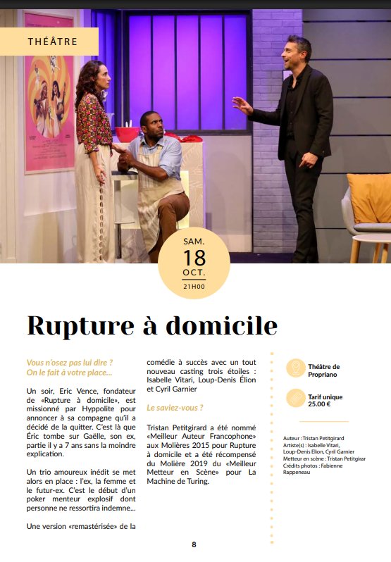 Arrière-plan pour Théâtre : Rupture à domicile