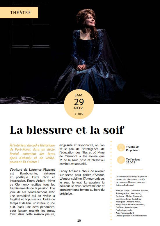 Arrière-plan pour Théâtre : La blessure et la soif