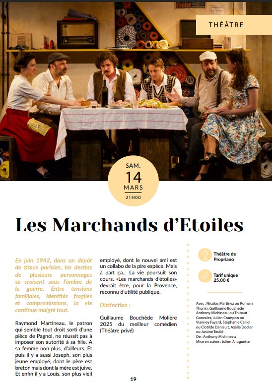 Théâtre : Les Marchands d’Etoiles