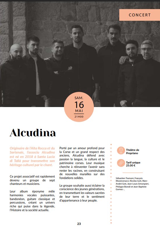 Concert du groupe Alcudina - Teatru di Prupià