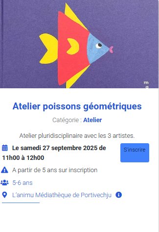Arrière-plan pour Atelier poissons géométriques - Médiathèque l'Animu