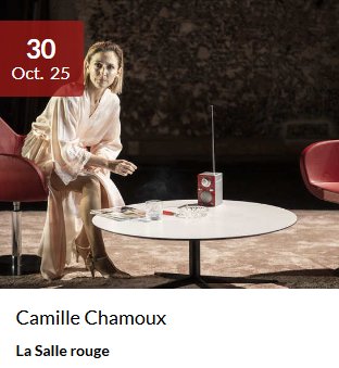 Arrière-plan pour Spectacle : Camille Chamoux "ça va, ça va" - Salle rouge