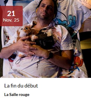 Arrière-plan pour Spectacle : "La fin du début" avec Solal Bouloudnine - Salle rouge
