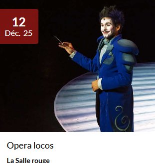 Arrière-plan pour Spectacle : Opera locos - Salle rouge