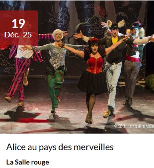Arrière-plan pour Spectacle : Alice au pays des merveilles - Salle rouge