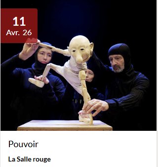 Spectacle : Pouvoir - Salle rouge