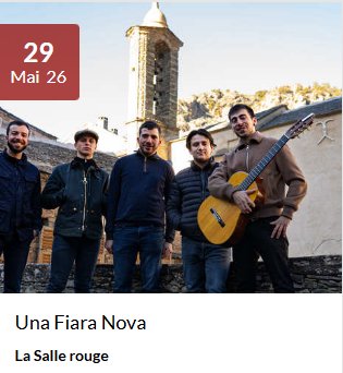 Concert du groupe Una Fiara Nova - Salle rouge - Portivechju