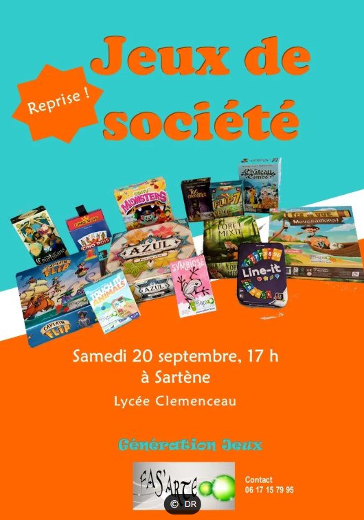 Jeux de société en famille, activité proposée par Fas'arte