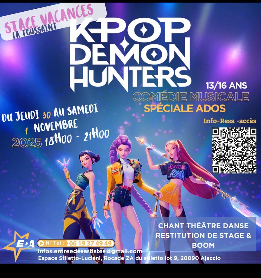 Arrière-plan pour Stage pour les ados : comédie musicale K-Pop demon hunters ( Chant, Danse, Théâtre...) - L'entrée des artistes