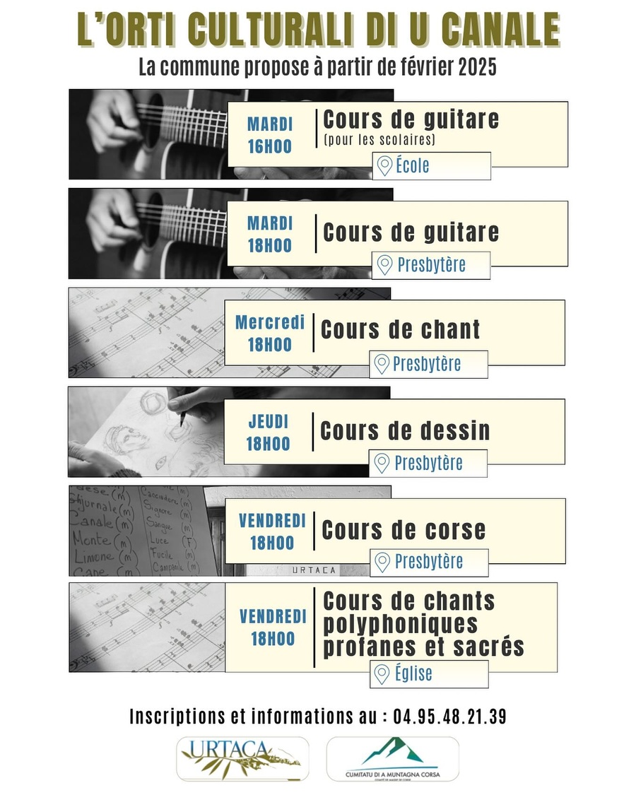 Arrière-plan pour "L’orti culturali di U Canale" : Cours de chant - Presbytère