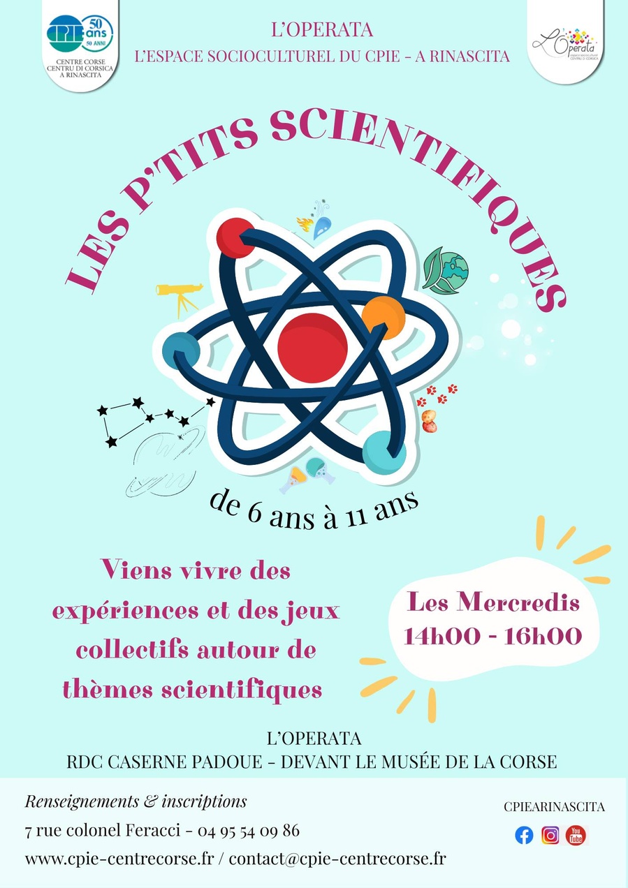 Atelier Les P'tits Scientifiques - CPIE A Rinascita à Corte