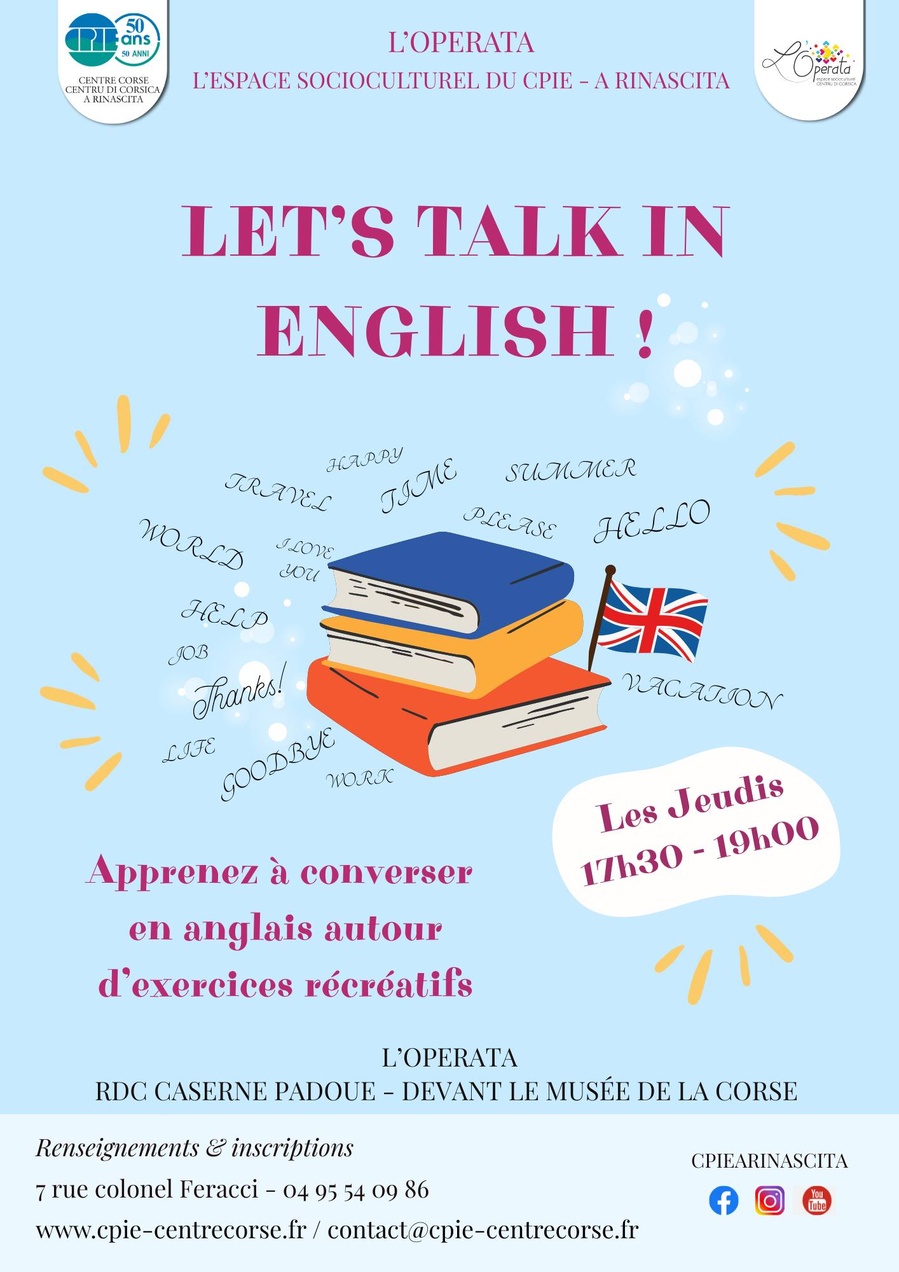 Atelier Let's Talk in English - CPIE A Rinascita à Corte