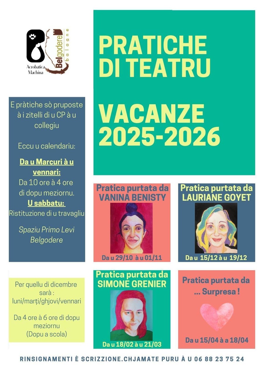 Atelier vacanze Pratiche di Teatru avec Simone Grenier