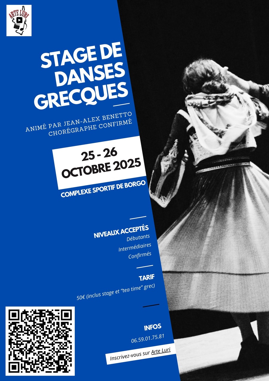 Stage de danses grecques avec Jean-Alex Benetto - Arte Luri à Borgo