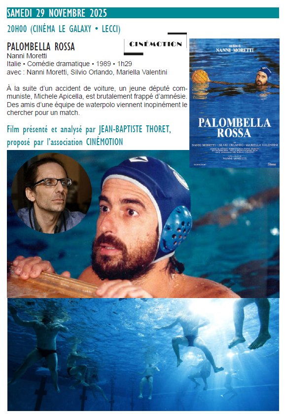 Projection du film "Palombella rossa" de Nanni Moretti avec Jean-Baptiste Thoret