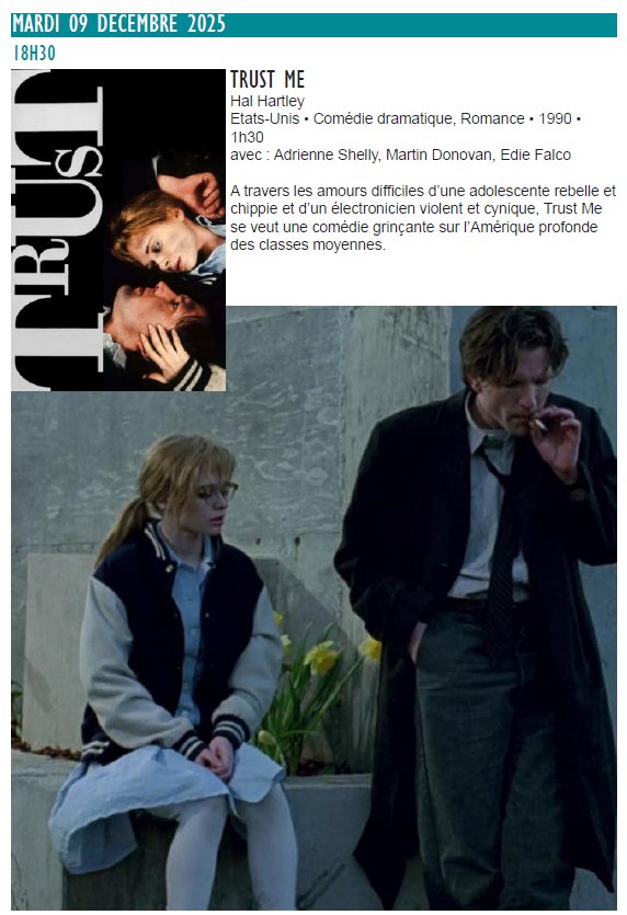 Projection du film 'Trust Me' d'Hal Hartley à la Cinémathèque de Corse