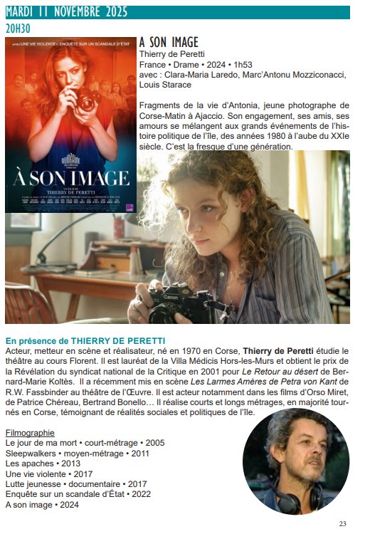 Projection du film "À son image" avec le réalisateur Thierry De Peretti - Cinémathèque de Corse