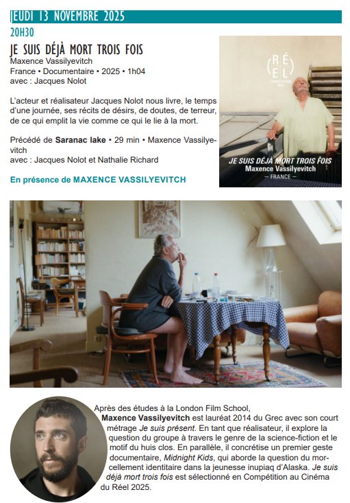 Projection du film "Je suis déjà mort trois fois" avec Maxence Vassilyevitch - Cinémathèque de Corse
