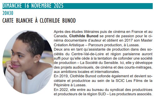 Carte blanche à Clothilde Bunod - Cinémathèque de Corse