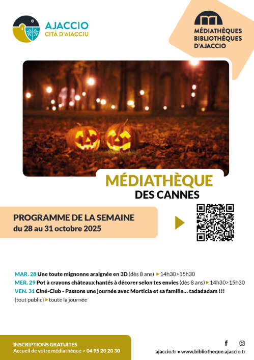 Ciné-Club : Une journée avec Morticia et sa famille - Médiathèque des Cannes