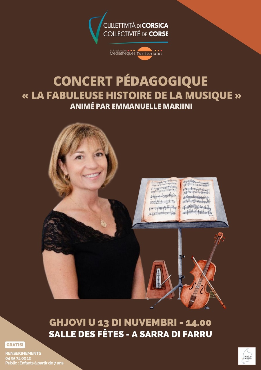 Concert pédagogique : La fabuleuse histoire de la musique avec Emmanuelle Mariini