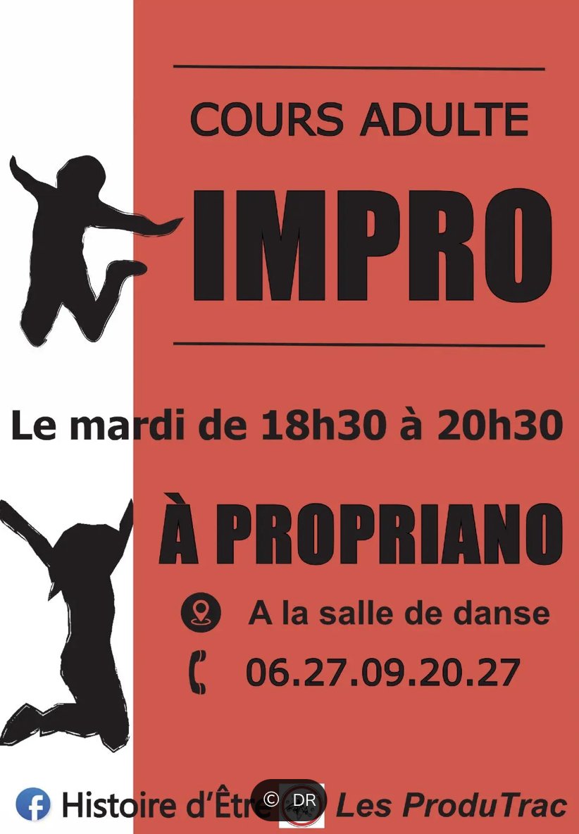 Cours d'improvisation théâtrale pour adultes avec Produtrac - Histoire d'être