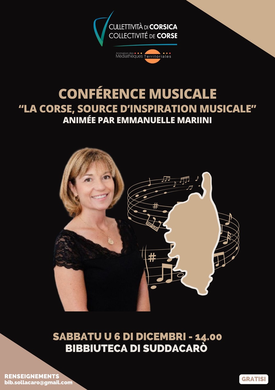 Conférence musicale : La Corse, source d’inspiration musicale par Emmanuelle Mariini