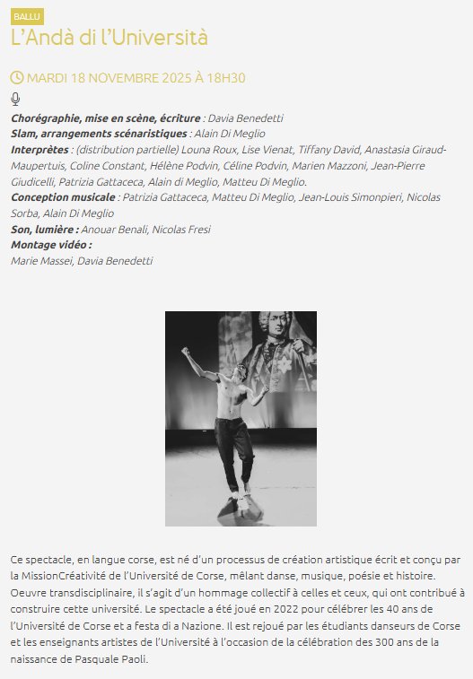 Danse 'L’Andà di l’Università' - CCU Spaziu Natale Luciani