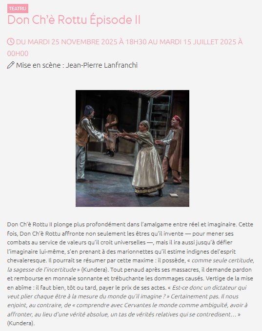 Théâtre : "Don Ch’è Rottu Épisode II" par la Cie Untà Teatrale - CCU Spaziu Natale Luciani