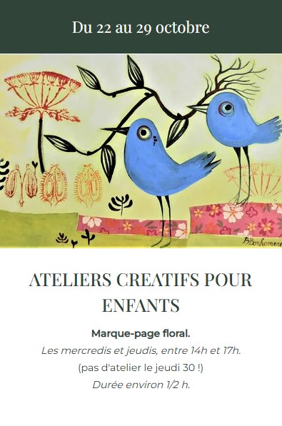 Ateliers créatifs pour enfants : Marque-page floral avec Amélie Labbe au Parc de Saleccia