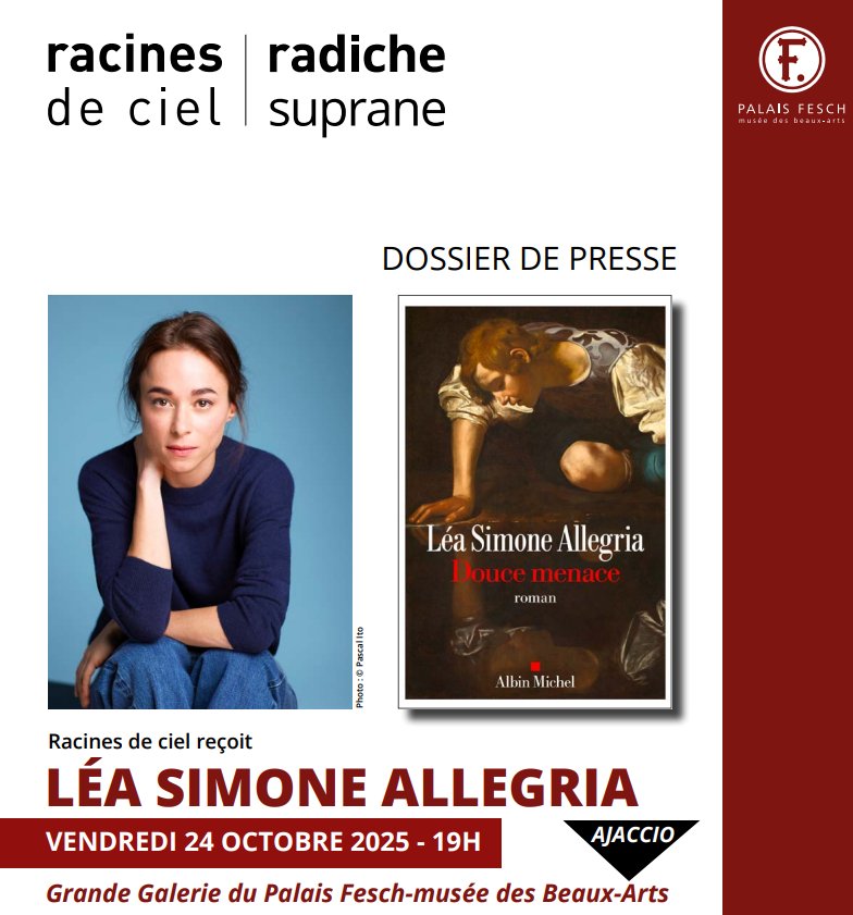 Rencontre avec Léa Simone Allegria autour de son roman "Douce menace" à la galerie du Palais Fesch