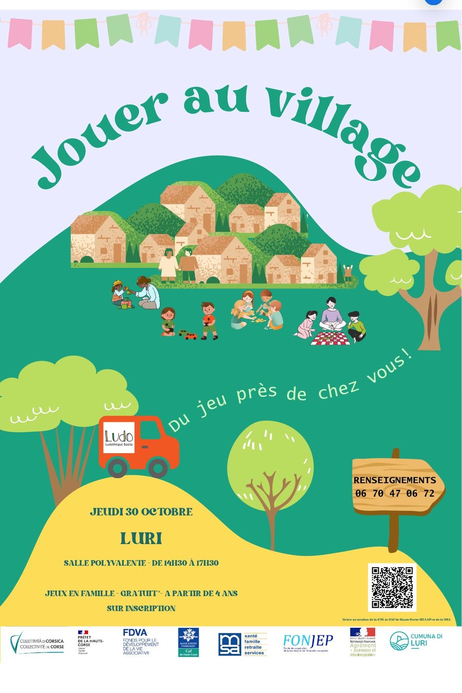 Jouer au village avec la Ludothèque - Salle polyvalente à Luri