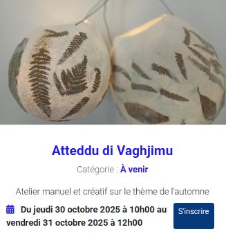 Atelier créatif sur le thème de l'automne à la Médiathèque l'Animu