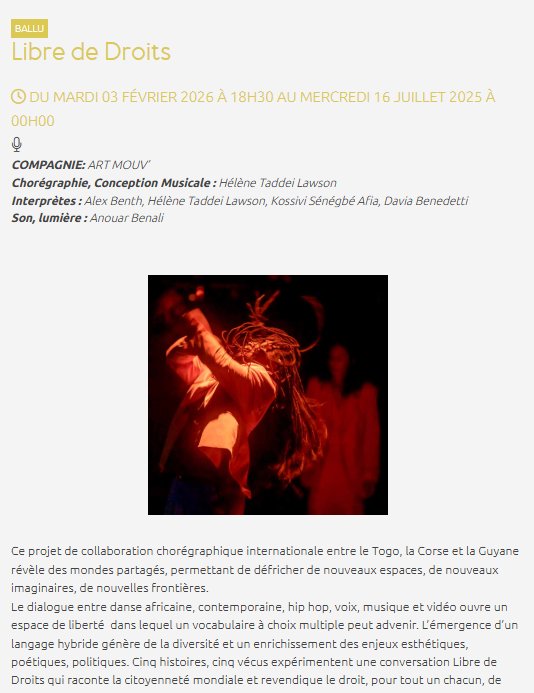 Danse : "Libre de Droits" par la Cie Art Mouv'