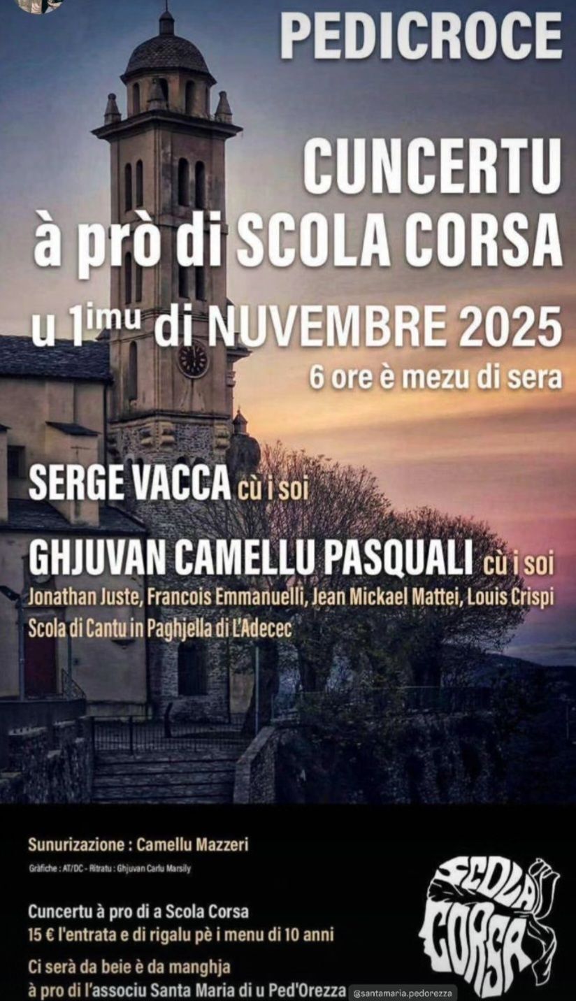 Concert de Serge Vacca et Ghjuvan Camellu Pasquali à Piedicroce