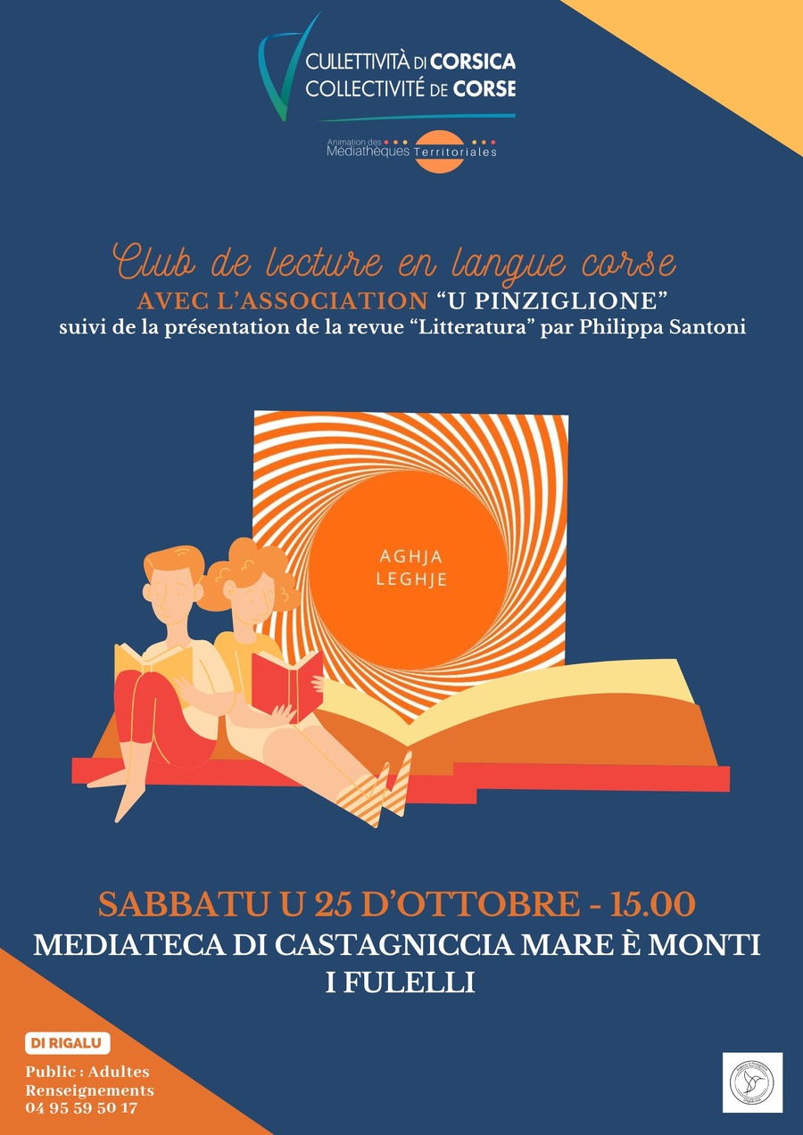 Club de lecture en langue corse avec U Pinziglione et Philippa Santoni à la Médiathèque de Castagniccia