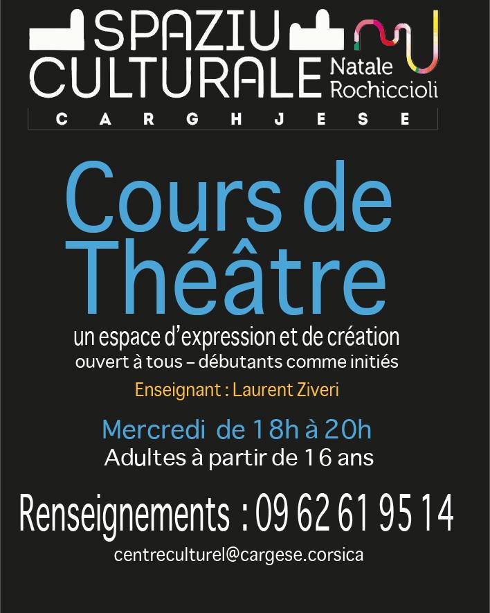 Atelier de Théâtre pour Adultes - Espace Culturel Natale Rochiccioli