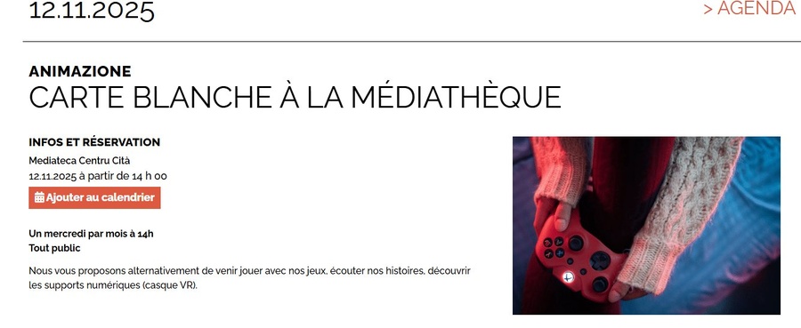 Animation : Carte blanche à la médiathèque - Médiathèque Centre Ville