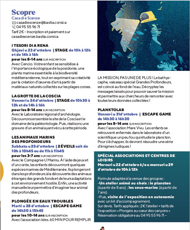 Escape Game : "PLANKTOLAB" pour enfants (8-14 ans) - Maison des Sciences