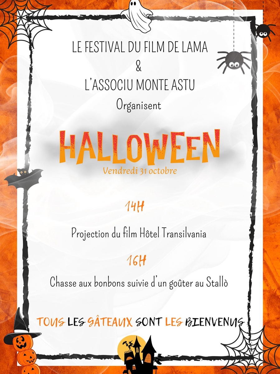 Projection du film "Hôtel Transilvania" pour Halloween à Casa di Lama