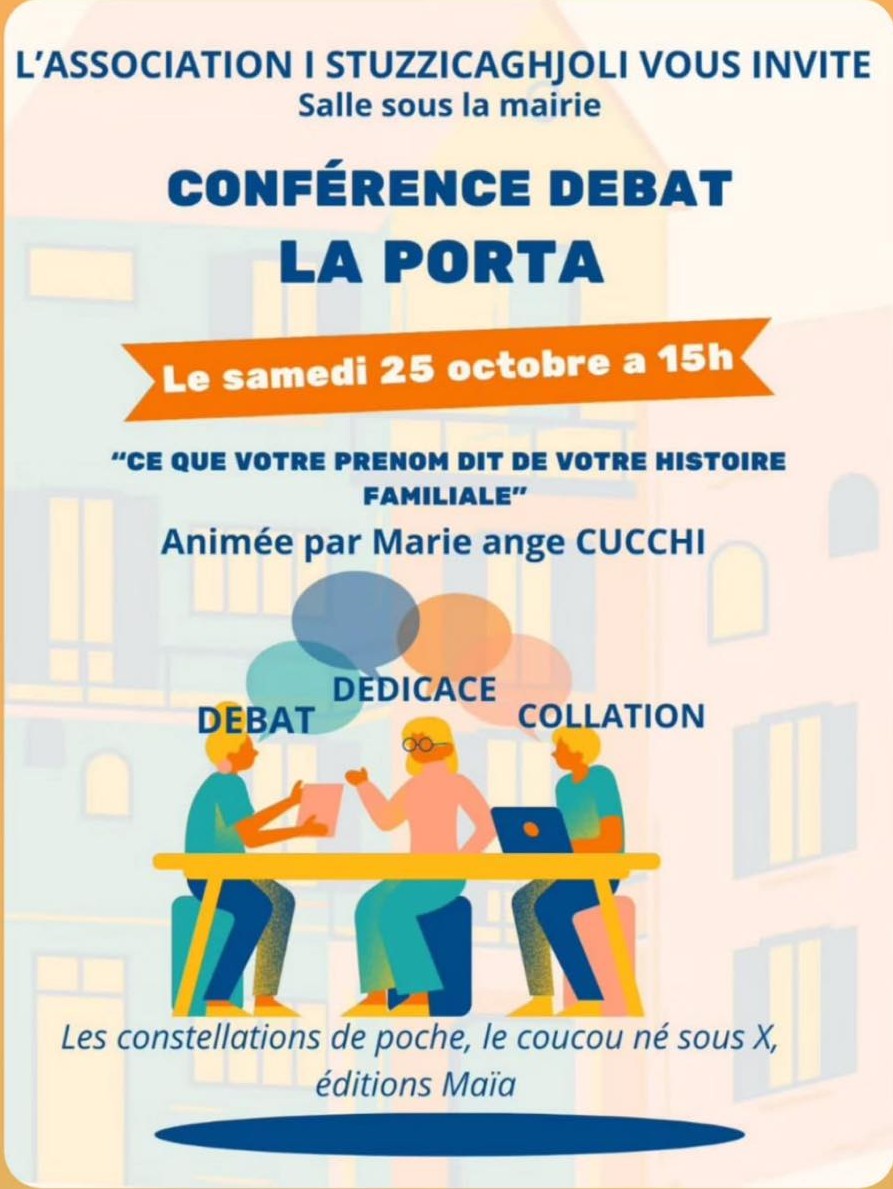 Conférence-débat : L'impact de votre prénom sur votre histoire familiale avec Marie Ange Cucchi