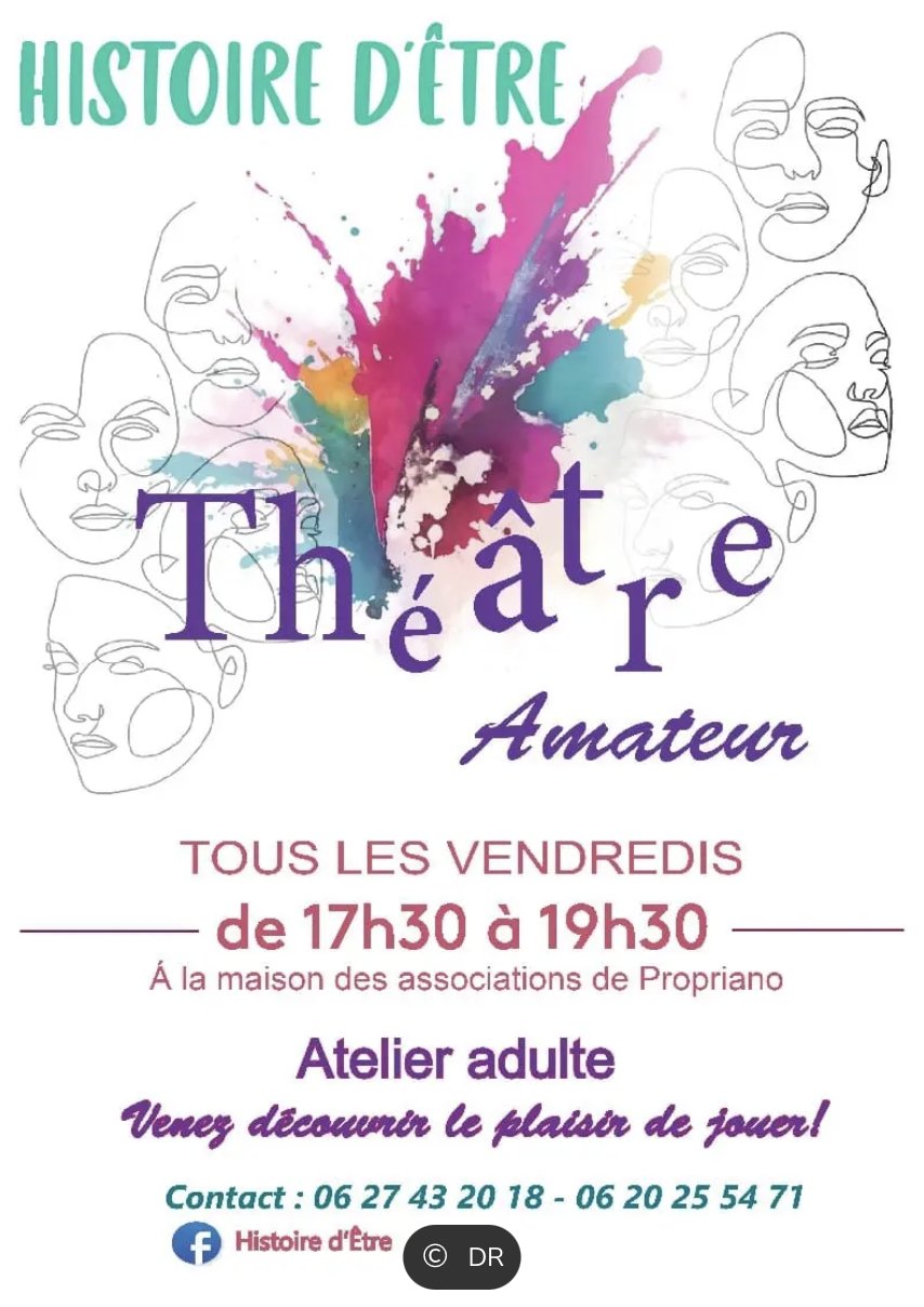 Atelier théâtre amateur proposé par l'association "Histoire d'être" - Maison des associations