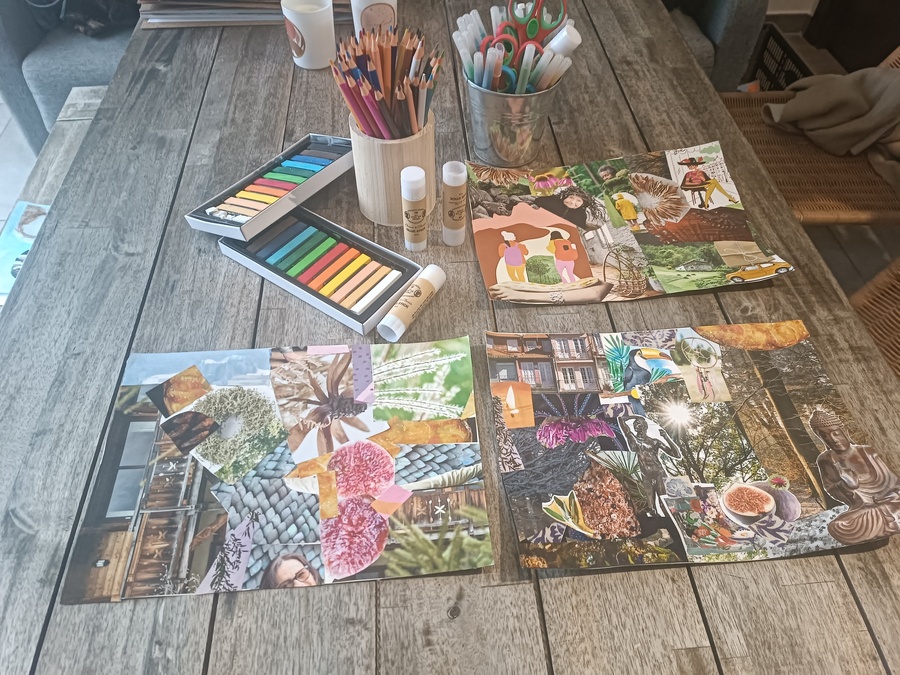 Atelier de collages intuitifs : Quand les mains s’expriment, l’âme se révèle