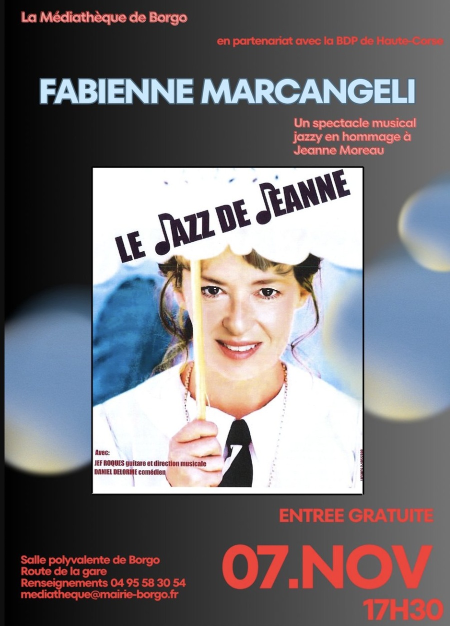 Concert Jazz en hommage à Jeanne Moreau avec Fabienne Marcangeli et Jeff Roques
