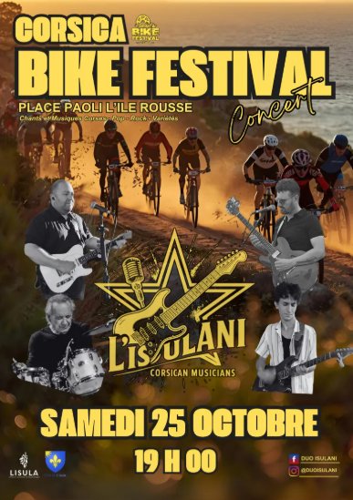 Concert du groupe L'Isulani au Festival du Vélo de Corse - Place Paoli
