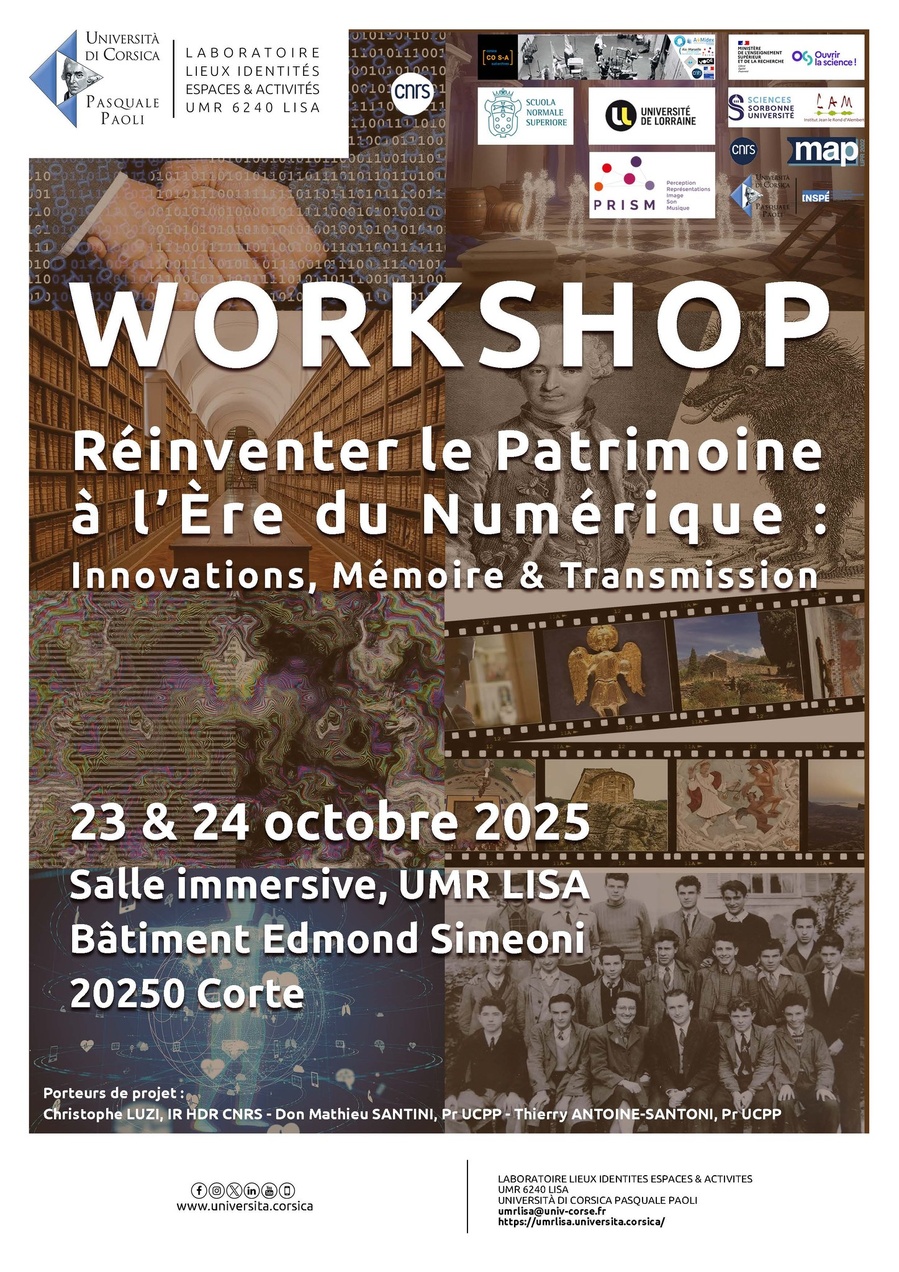 Atelier "Réinventer le Patrimoine à l’Ère du Numérique" - Salle immersive de l'UMR LISA