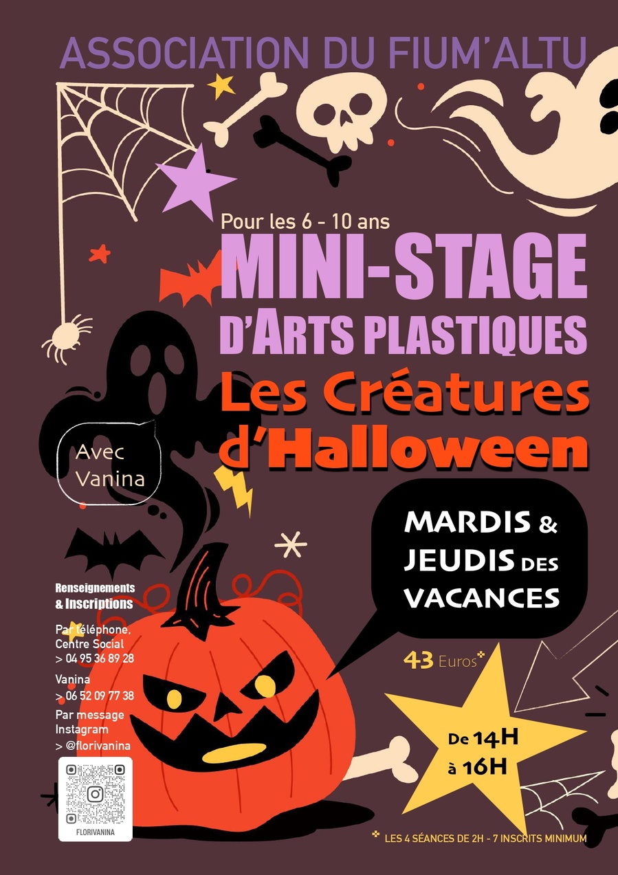 Mini-stage d’Arts Plastiques spécial Halloween - Centre social du Fium'Altu